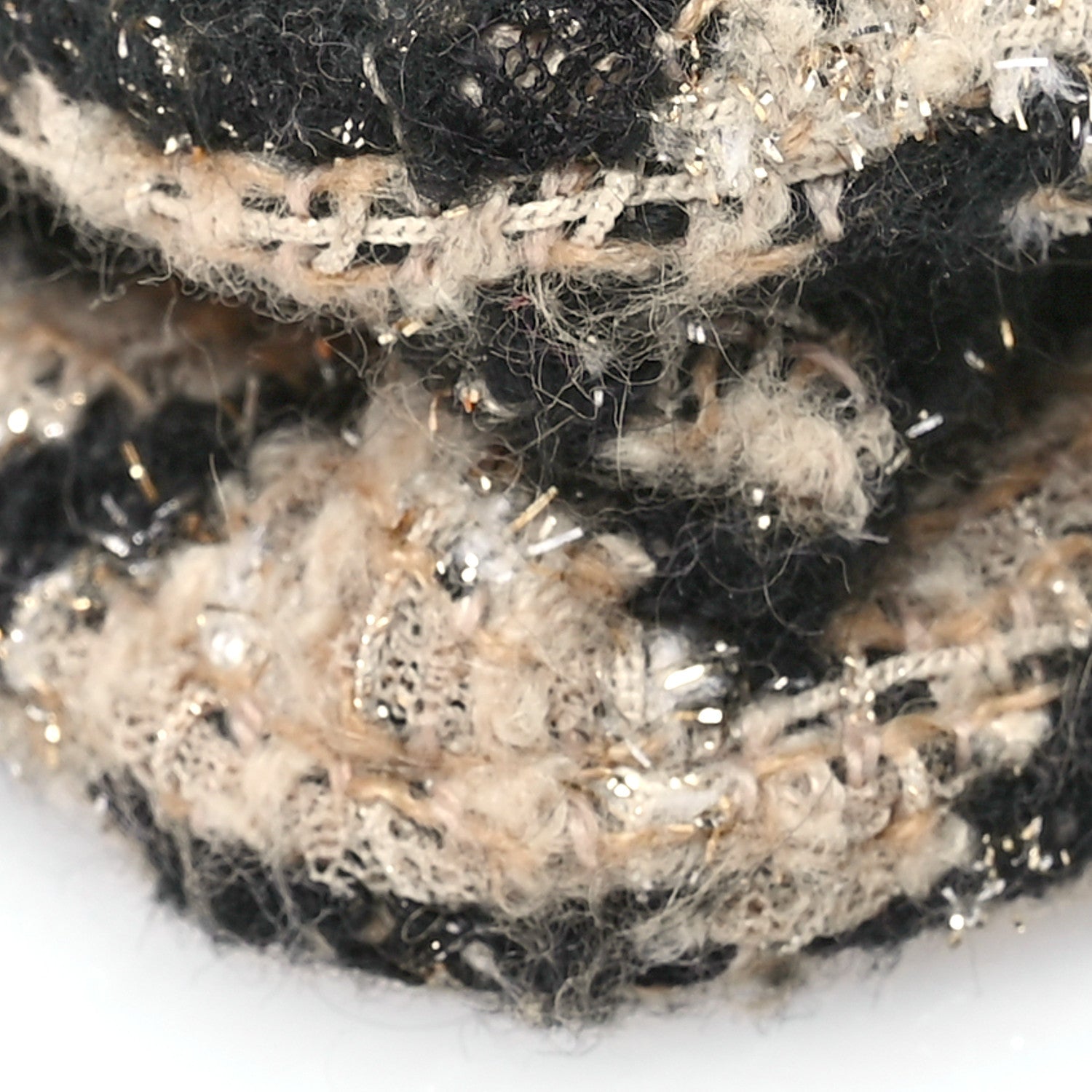 Chanel Wool Tweed Lambskin Quilted Chanel 19 Wallet On Chain WOC  Beige Black 9 of 11