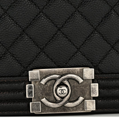 Chanel Caviar Quilted Medium Boy Flap Black 13 of 14