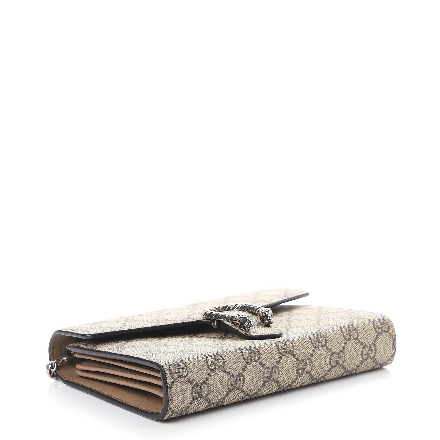 Gucci GG Supreme Monogram Mini Dionysus Chain Wallet Beige Taupe 5 of 9