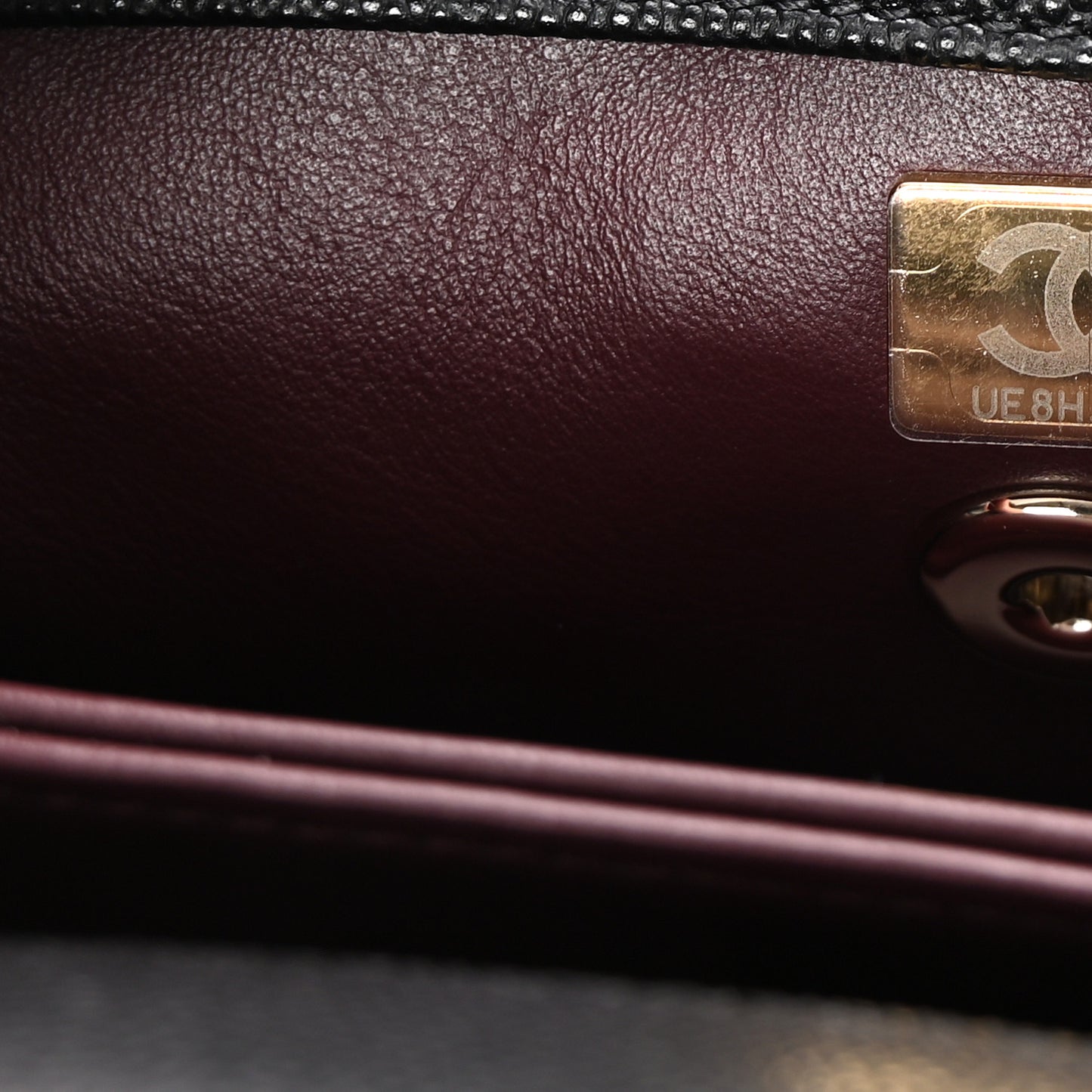 Caviar Quilted Mini Coco Handle Flap Black