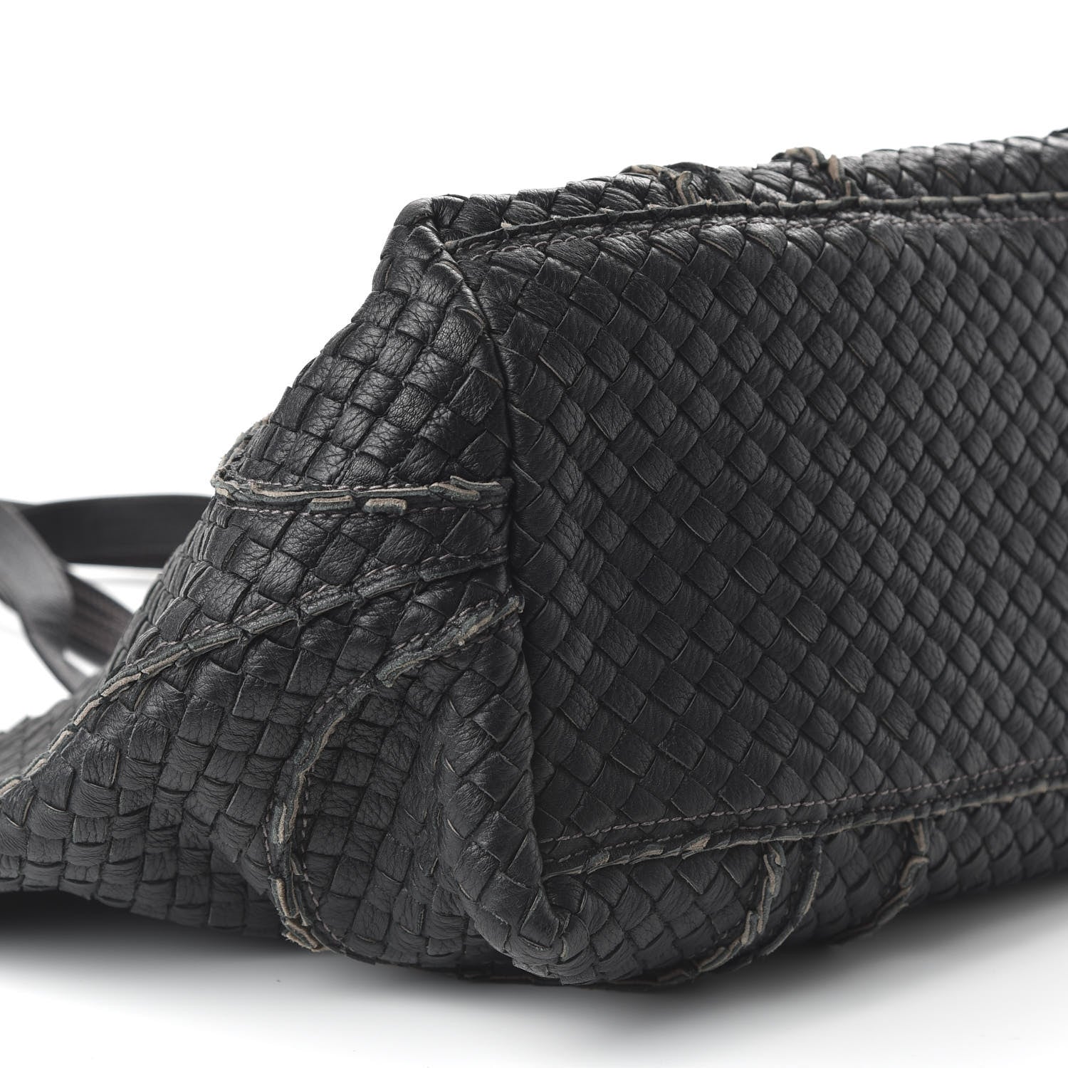 Bottega Veneta Cervo Intrecciato Large Shopping Tote Black 6 of 9