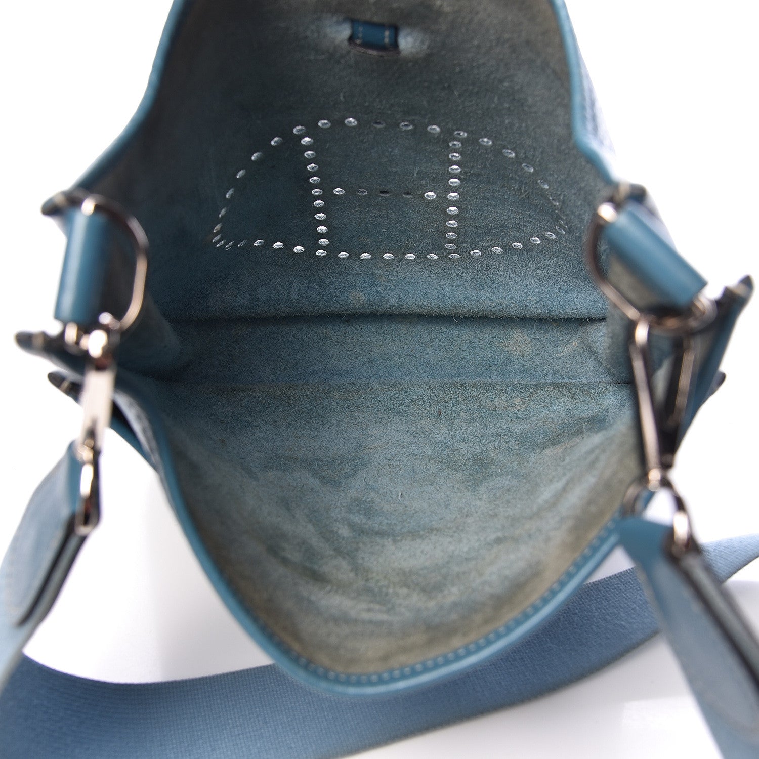 Hermes Taurillon Clemence Evelyne II PM Blue Jean 5 of 13