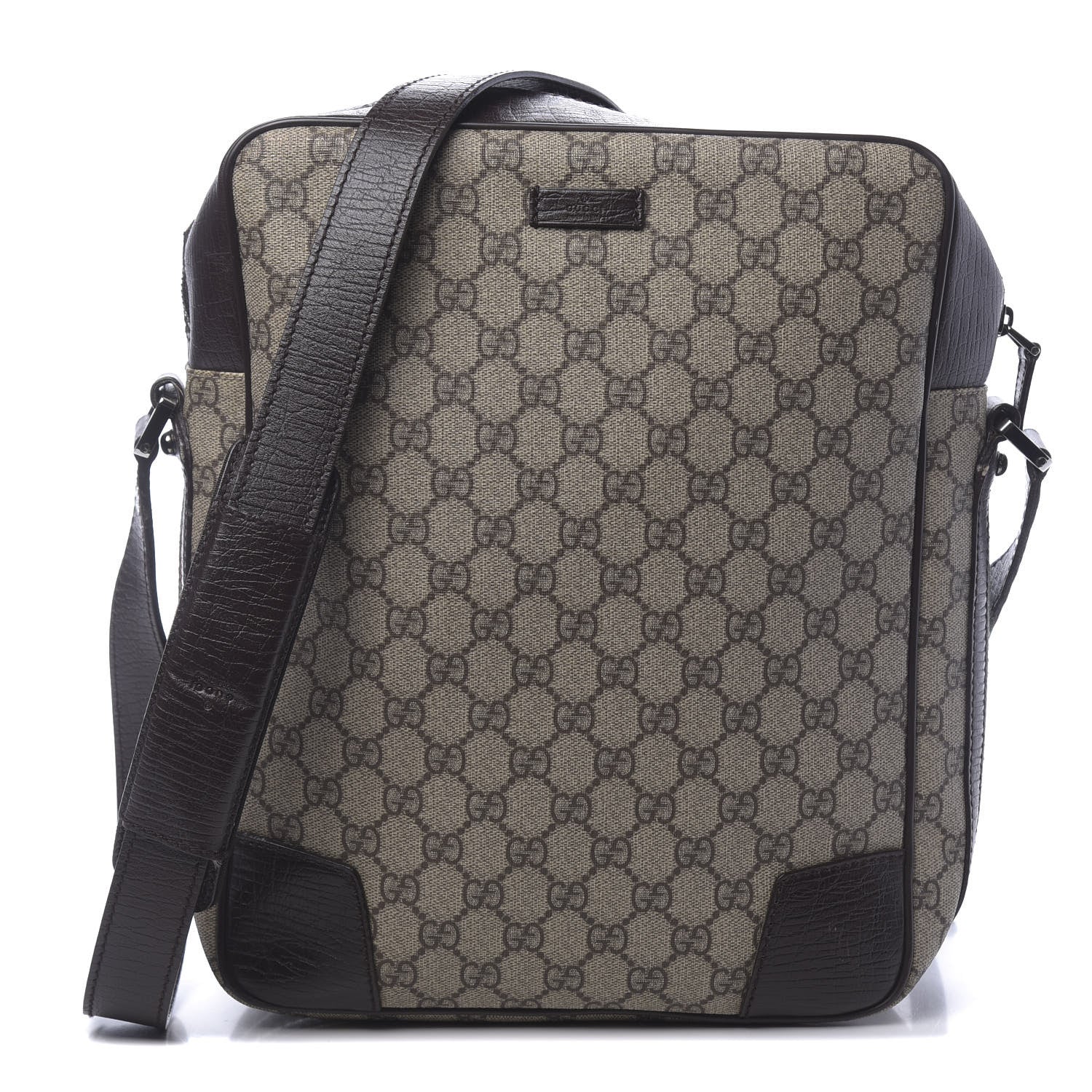 Gucci GG Supreme Monogram Web Messenger Brown 1 of 10