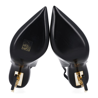 Saint Laurent Patent Opyum 110 Slingback Pumps 36 Black 7 of 8