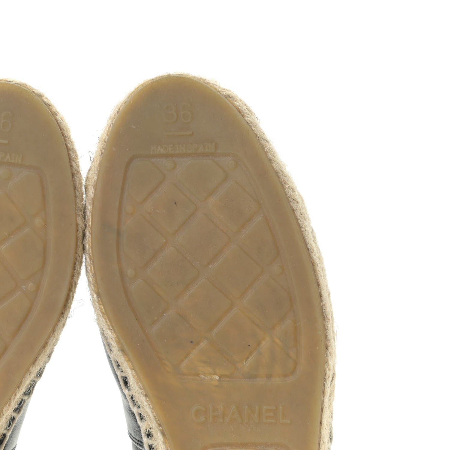 Chanel Lambskin CC Espadrilles 36 Black 16 of 24