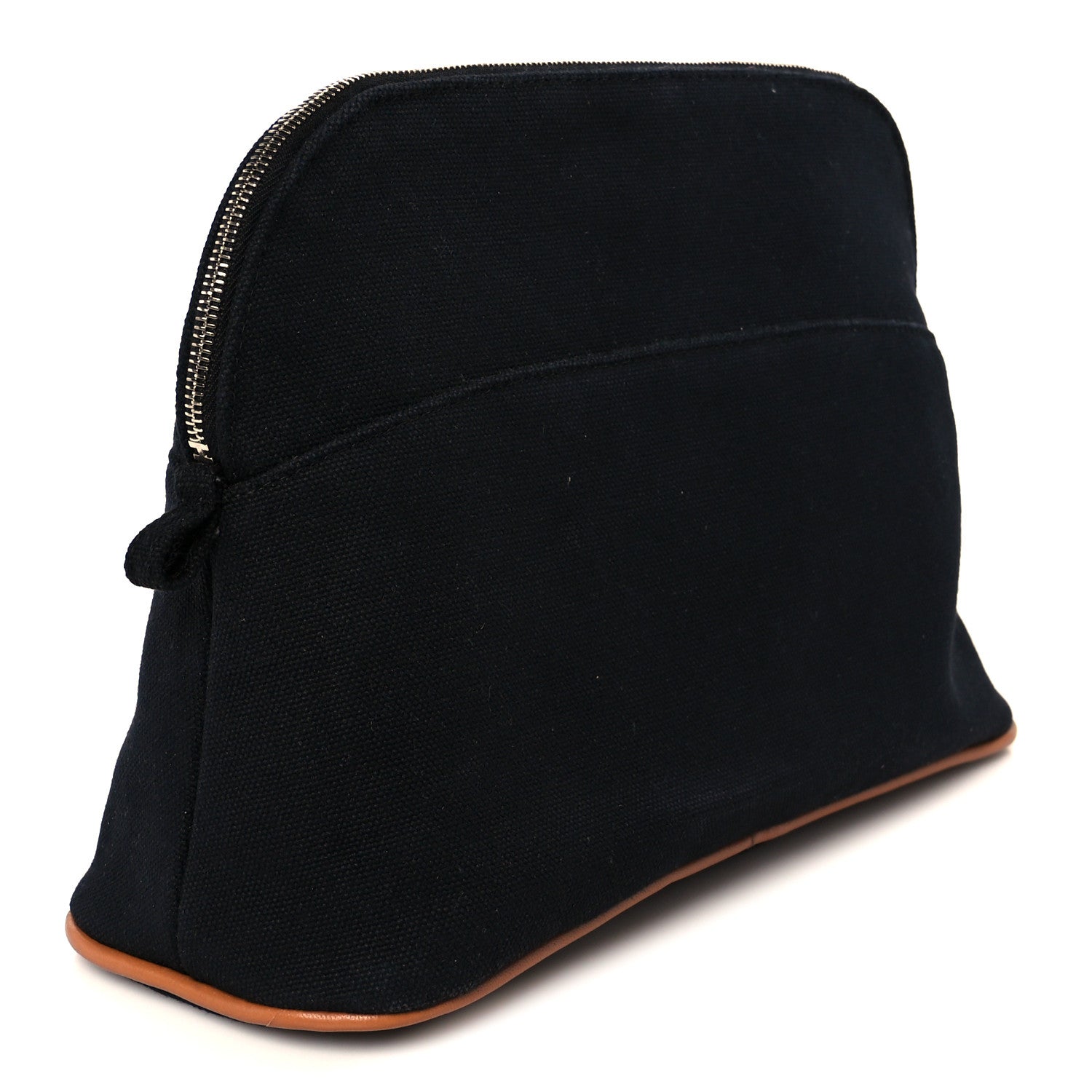 Hermes Cotton Canvas Bolide Travel Cosmetic Pouch MM Black 3 of 8