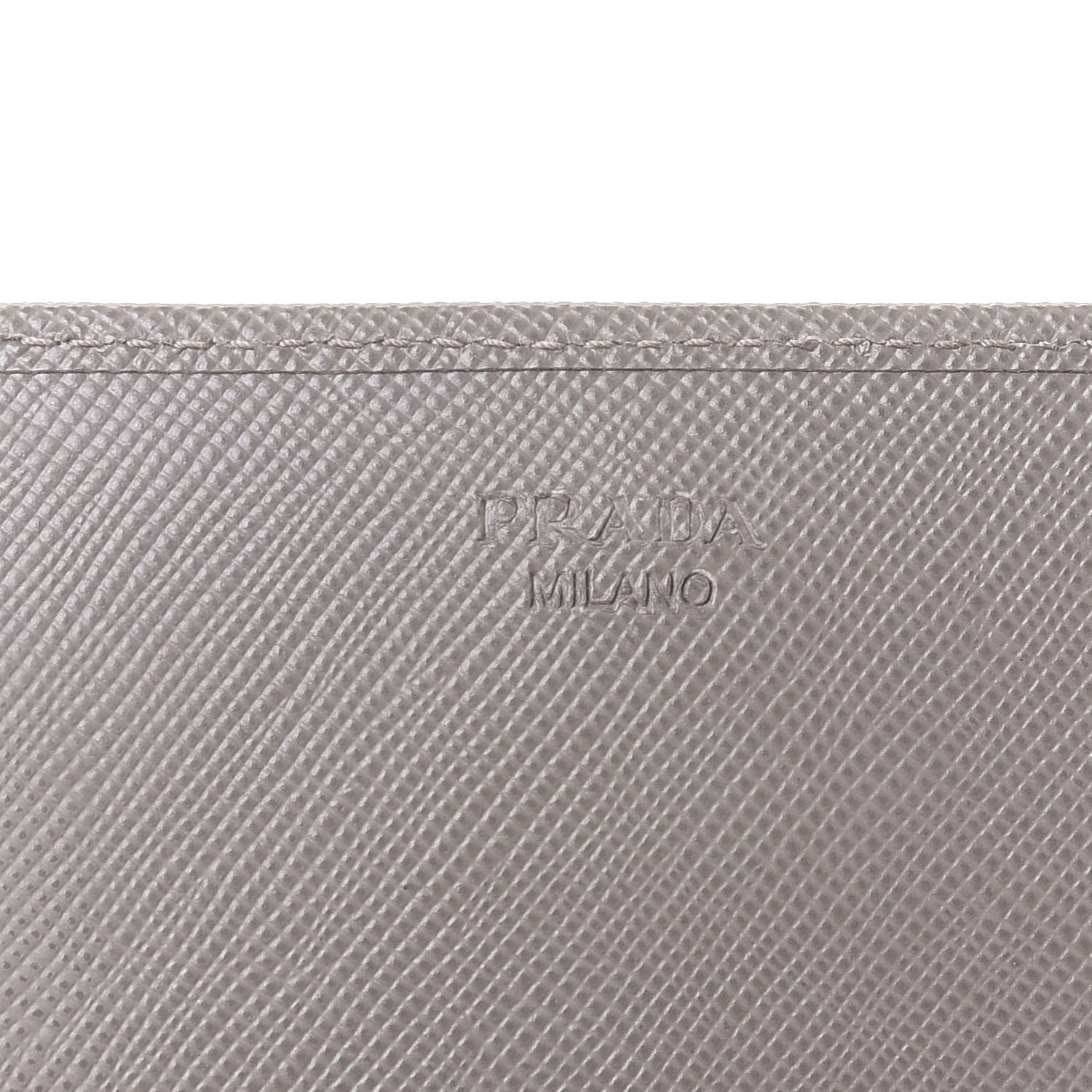 Prada Saffiano Metal Oro Chain Wallet Argilla 7 of 9