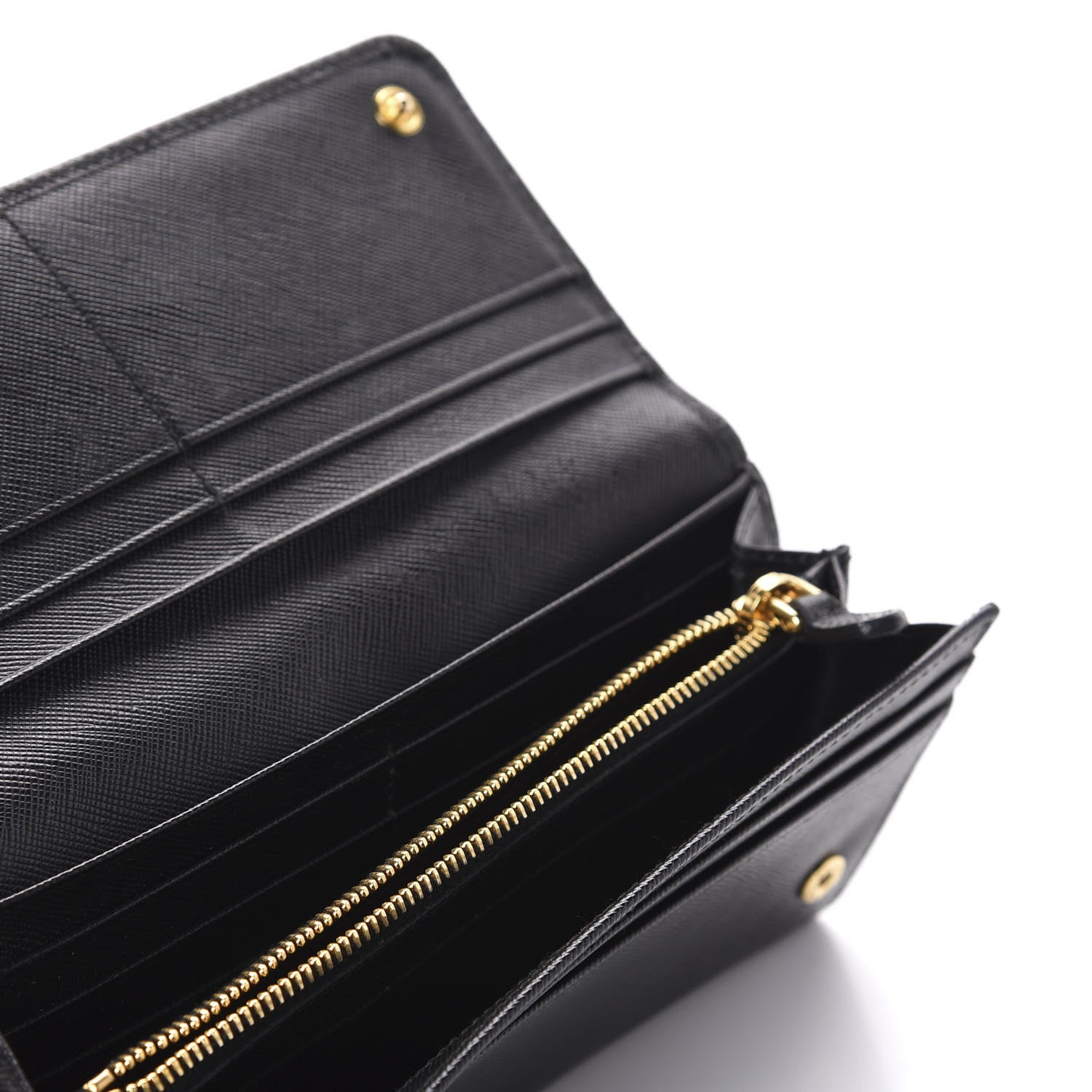 Prada Saffiano Bow Continental Wallet Black 7 of 12