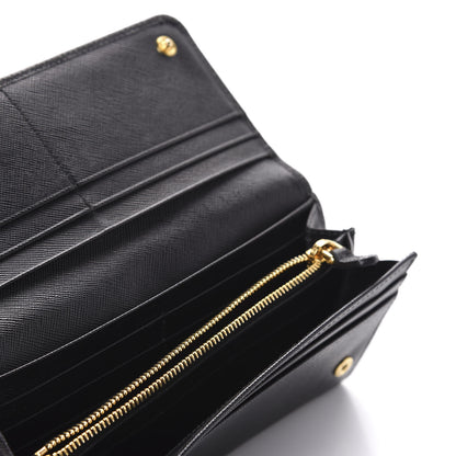Prada Saffiano Bow Continental Wallet Black 7 of 12