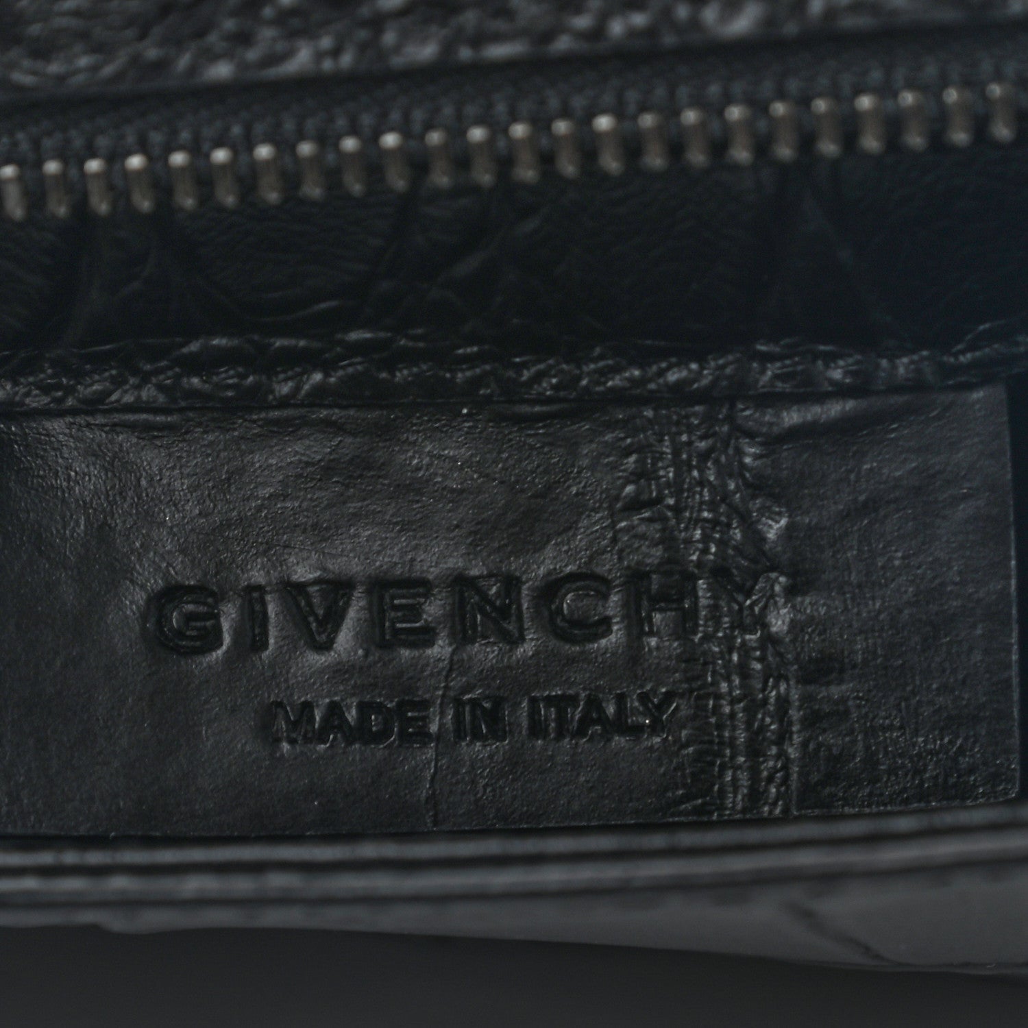 Givenchy Calfskin Crocodile Embossed Antigona Evening Clutch Black 6 of 9