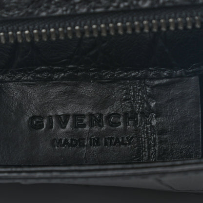 Givenchy Calfskin Crocodile Embossed Antigona Evening Clutch Black 6 of 9