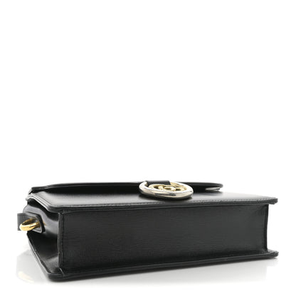 Gucci Textured Calfskin Small Torchon GG Ring Shoulder Bag Black 4 of 12
