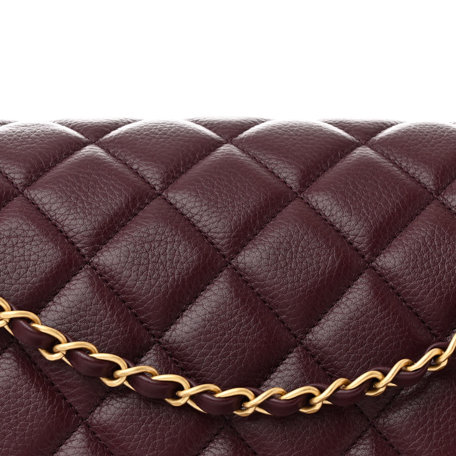 Chanel Grained Calfskin Quilted XXL Travel Flap Bag Burgundy 8 of 10