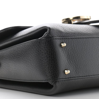 Gucci Dollar Calfskin Interlocking G Top Handle Shoulder Bag Black 9 of 10