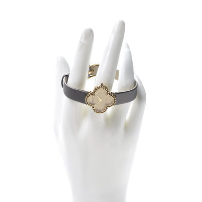 Van Cleef & Arpels 18K Yellow Gold Satin 26mm Alhambra Quartz Watch Gold 2 of 6