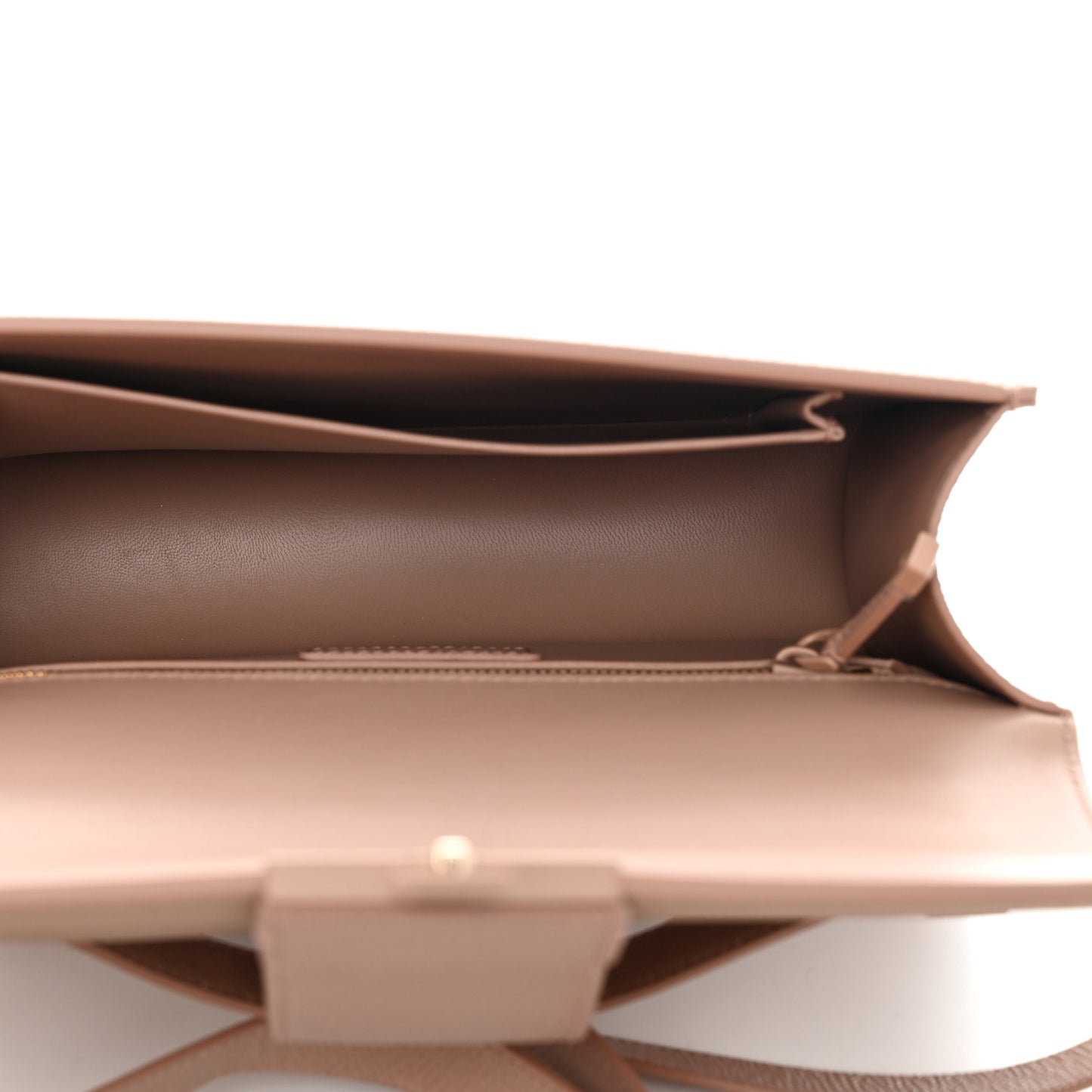 Ultra Matte Grained Calfskin 30 Montaigne Flap Bag Blush