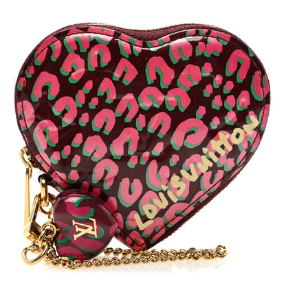 Louis Vuitton Vernis Leopard Coeur Heart Coin Purse Rouge Fauviste 1 of 6