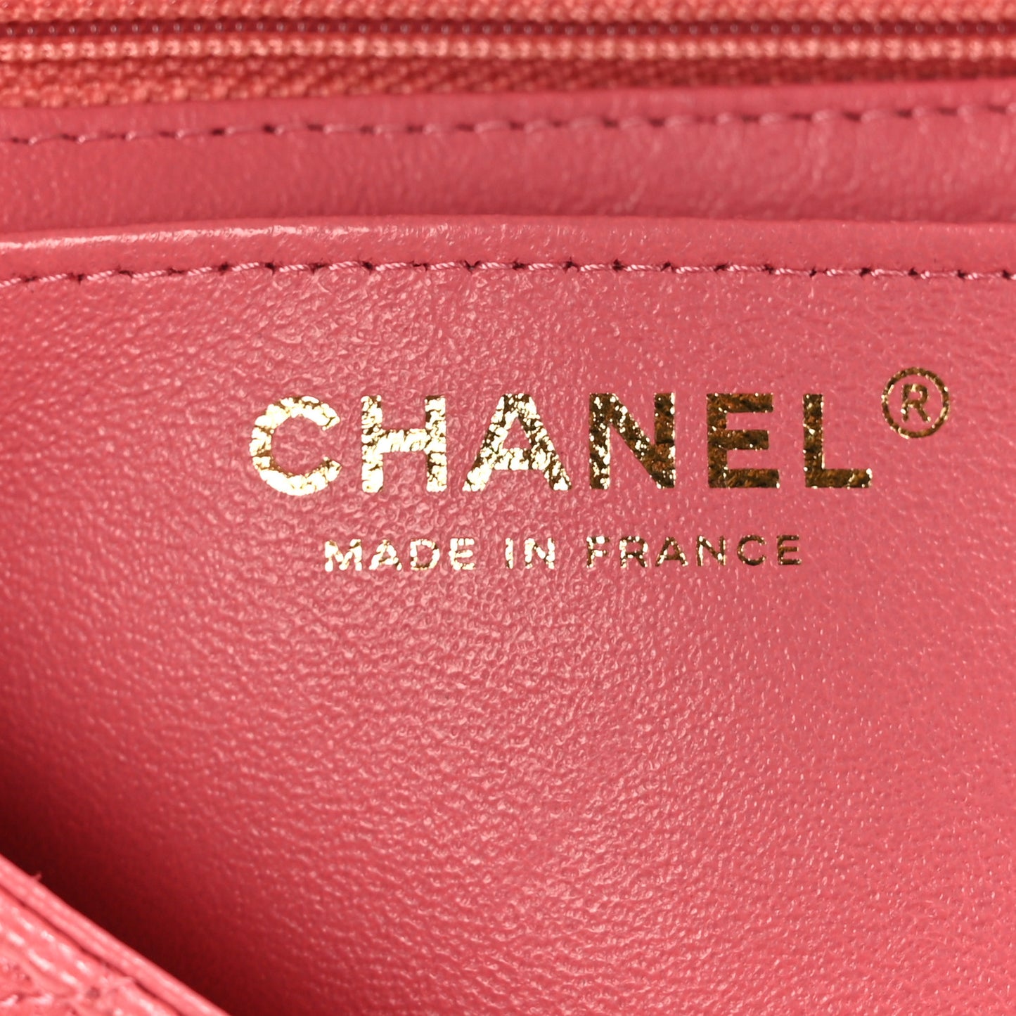 Caviar Quilted Mini Rectangular Flap Dark Pink