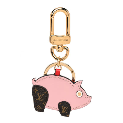 Louis Vuitton Calfskin Superstition Pig Bag Charm Key Holder Rose 1 of 4