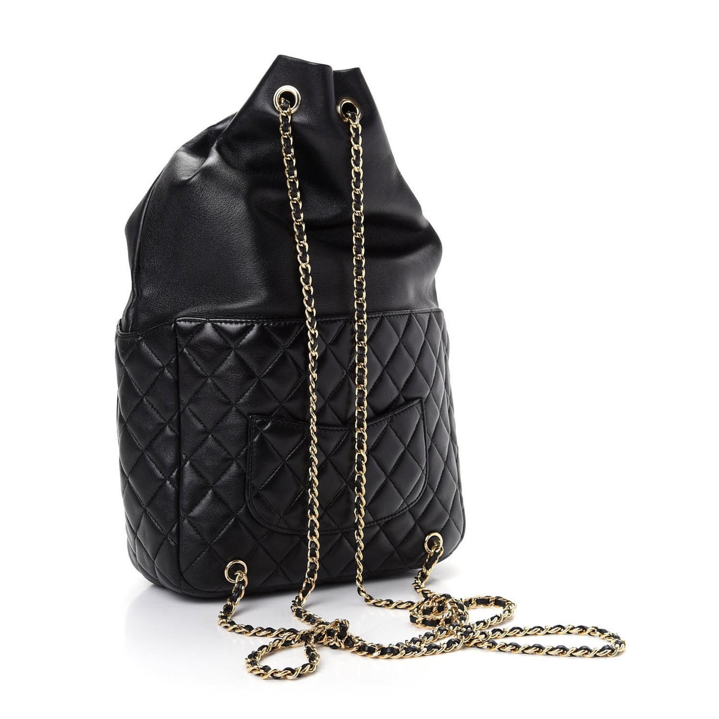 Lambskin Quilted Large In Seoul Backpack Navy
