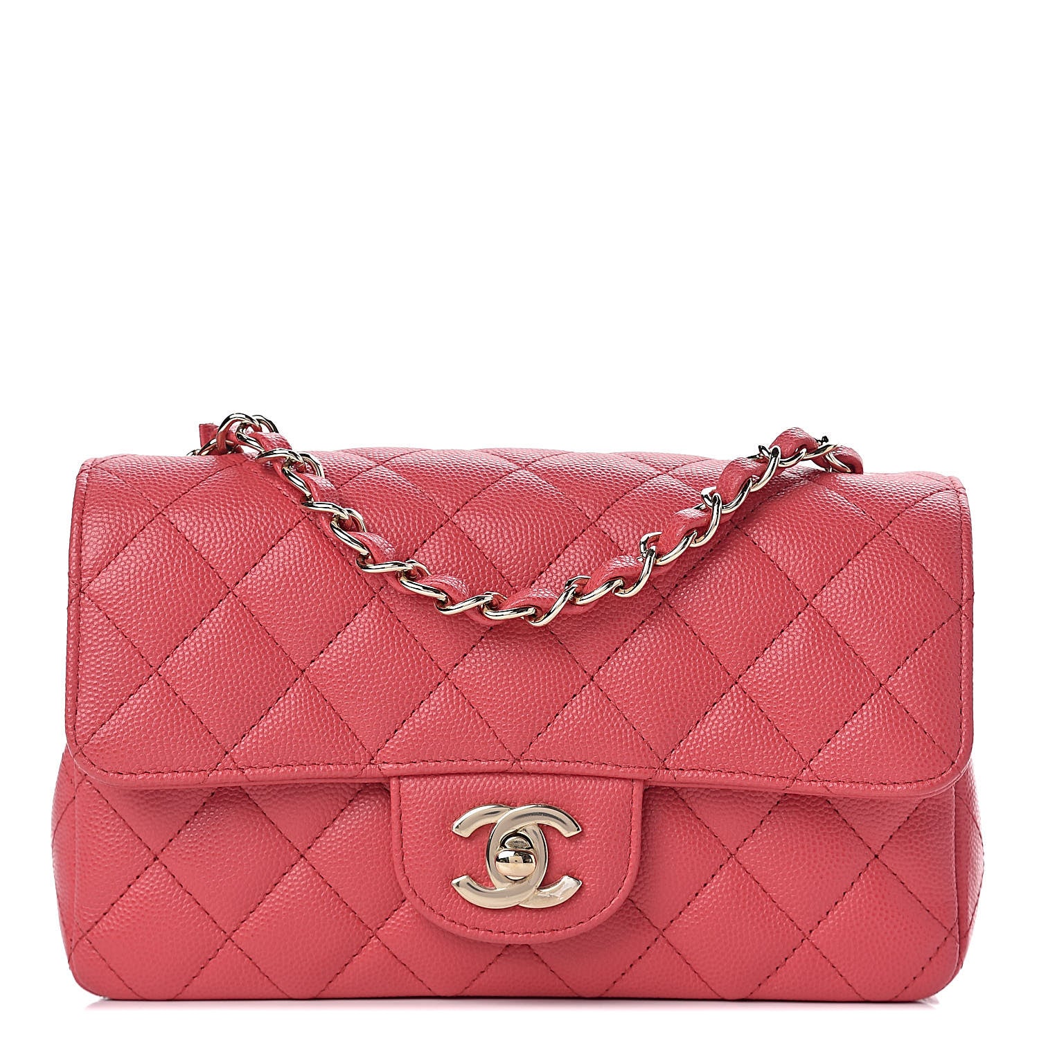 Chanel Caviar Quilted Mini Rectangular Flap Dark Pink 1 of 10