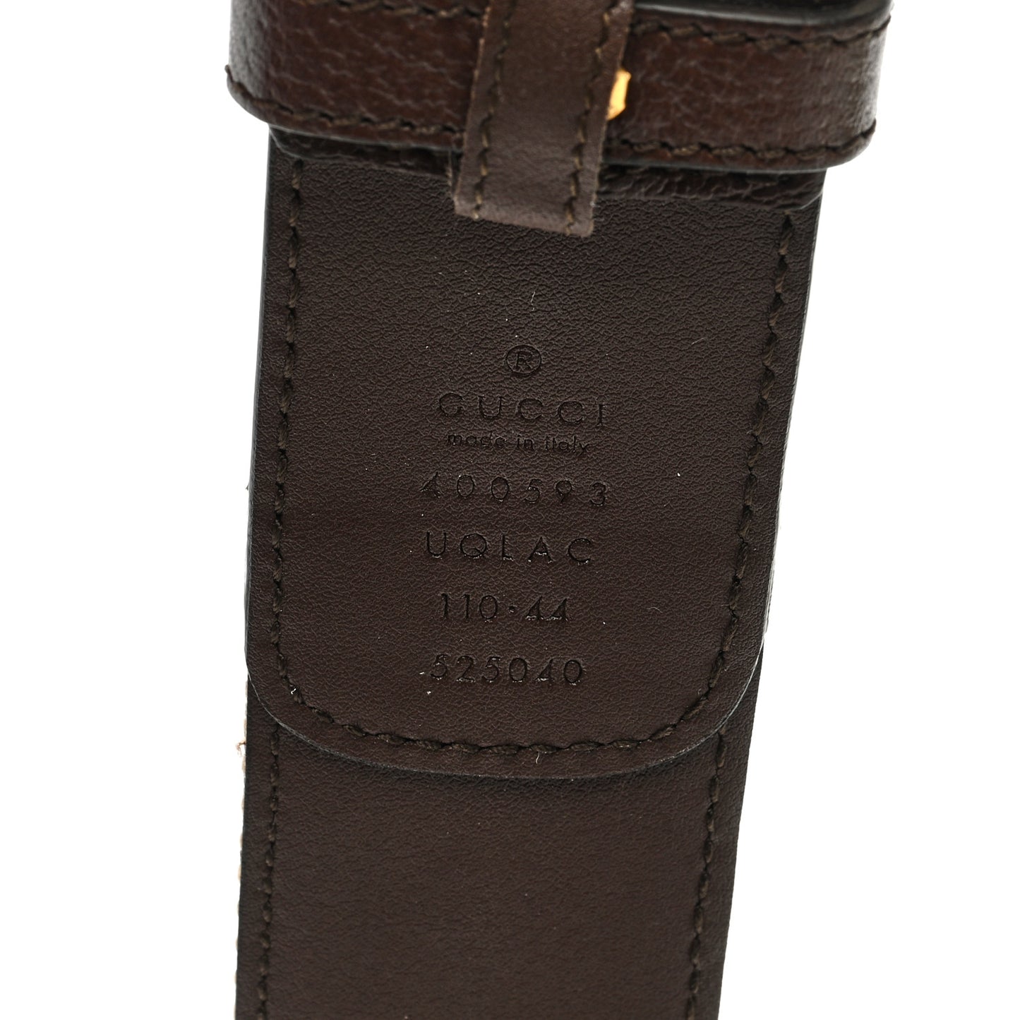 Monogram Jumbo GG Textured Dollar Calfskin Double G 40mm Belt 110 44 Camel Ebony