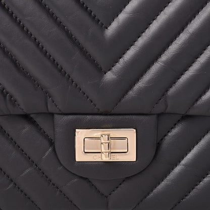 Chanel Aged Calfskin Chevron Quilted 2.55 Reissue 226 Flap Black 8 of 11