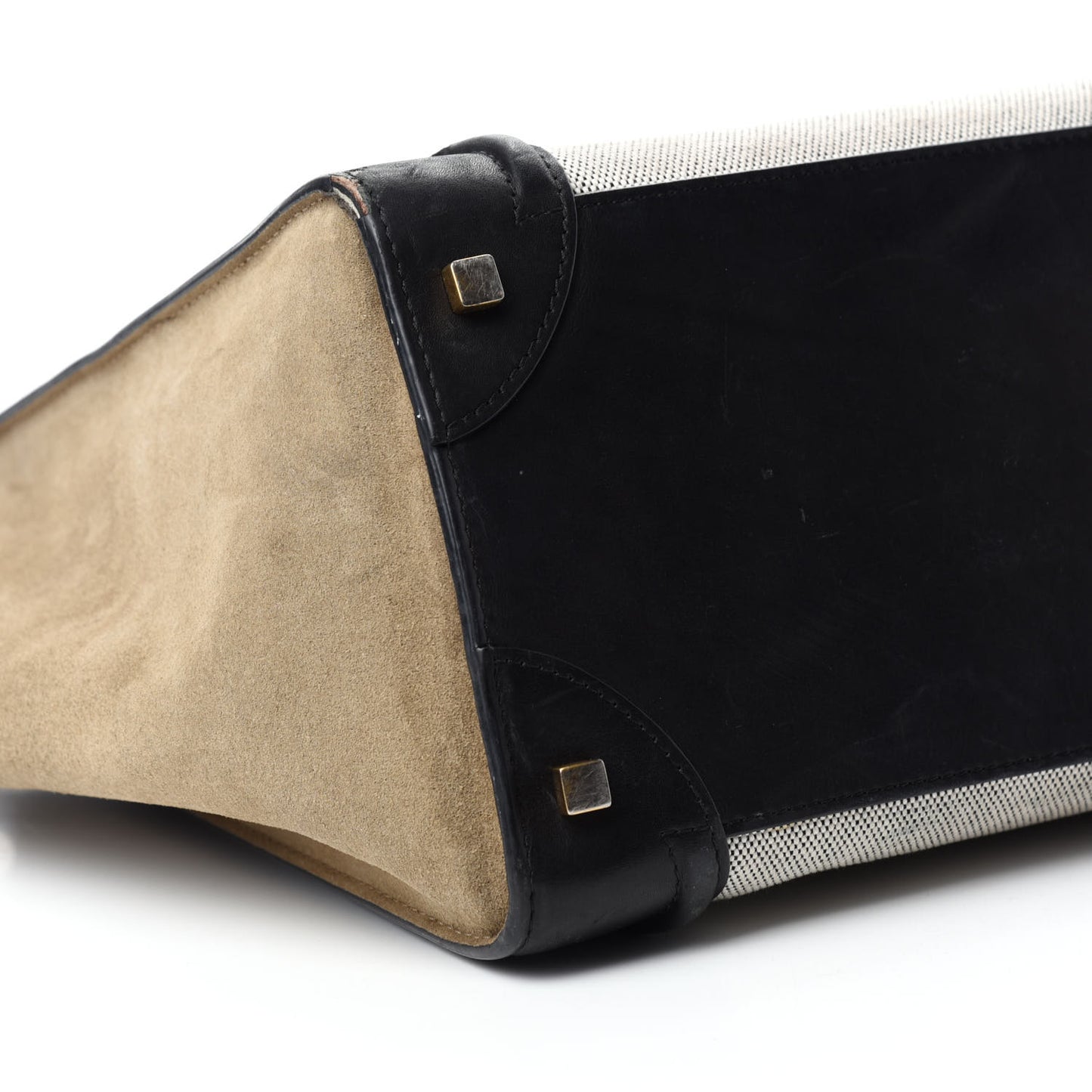 Canvas Smooth Calfskin Suede Mini Tri-Color Luggage