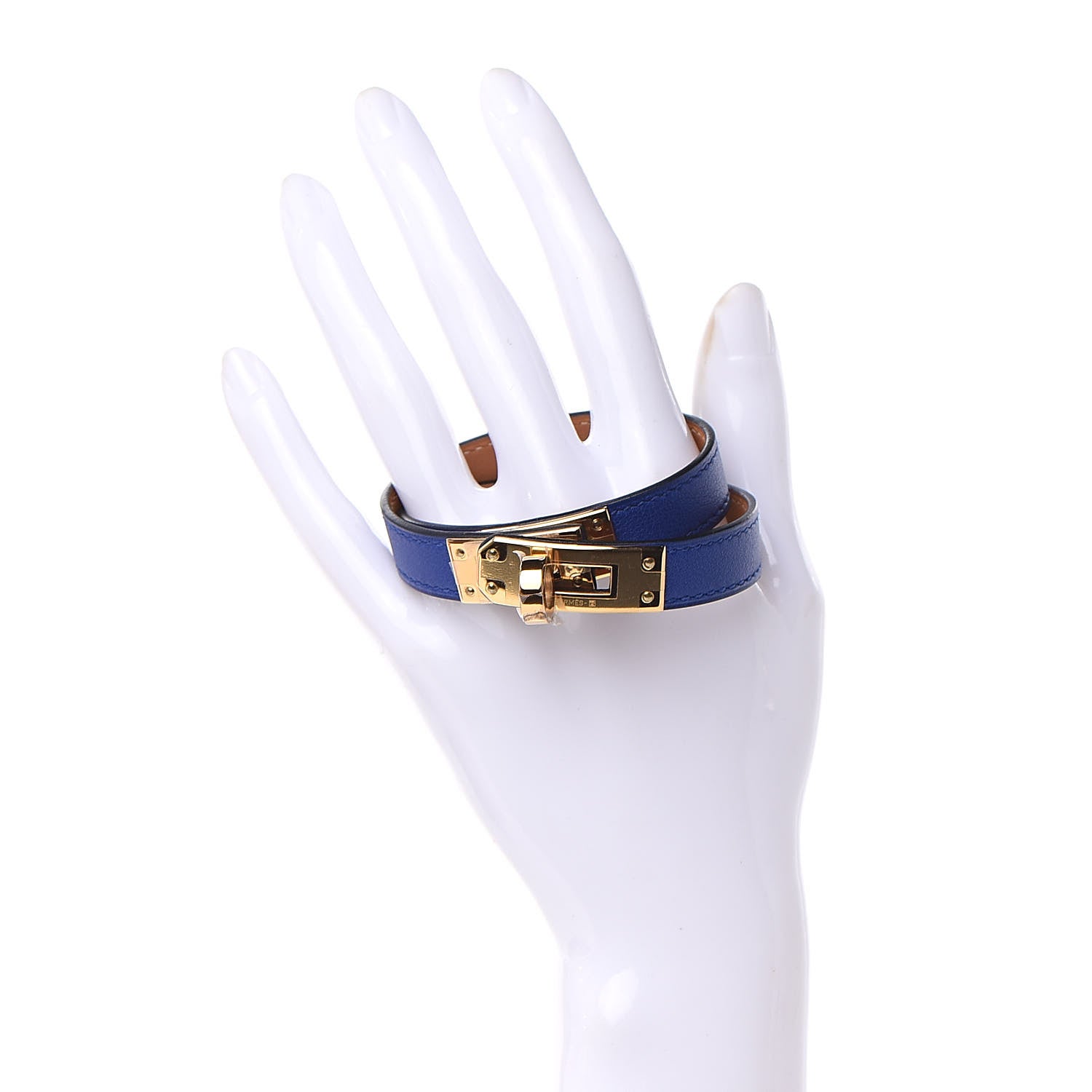 Hermes Swift Kelly Double Tour Bracelet T2 Bleu Electric 2 of 7