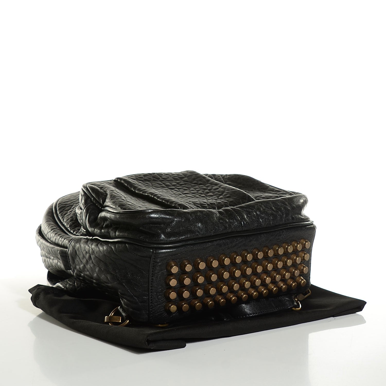 Alexander Wang Pebbled Lambskin Dumbo Backpack Black Antique Brass Hardware 4 of 8