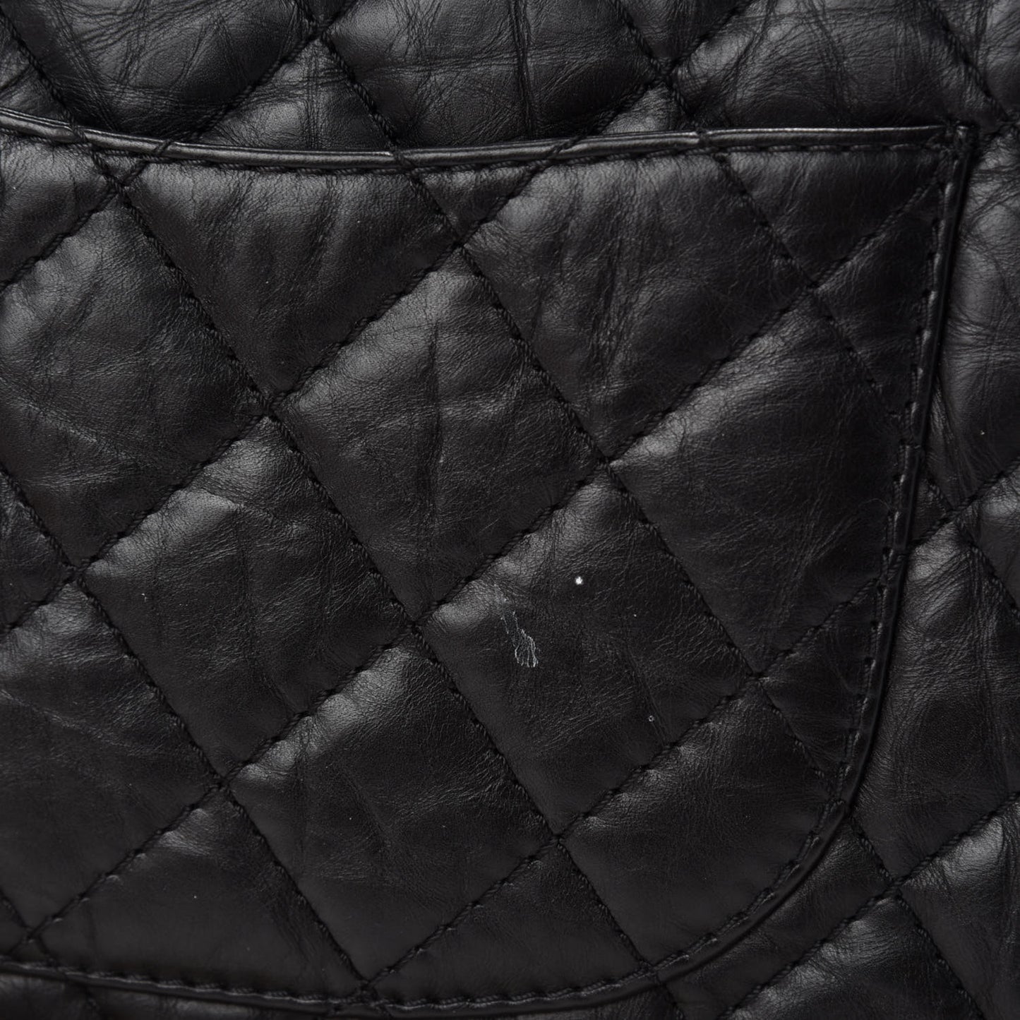 Aged Calfskin Quilted 2.55 Reissue 226 Flap Black