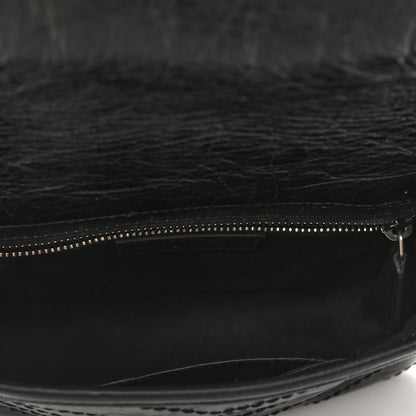 Saint Laurent Crinkled Calfskin Matelasse Monogram Niki Chain Wallet Black 5 of 9