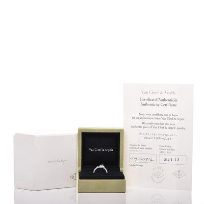 Van Cleef & Arpels Platinum Diamond .30ct Couture Solitaire Ring 50/5.25 15 of 17