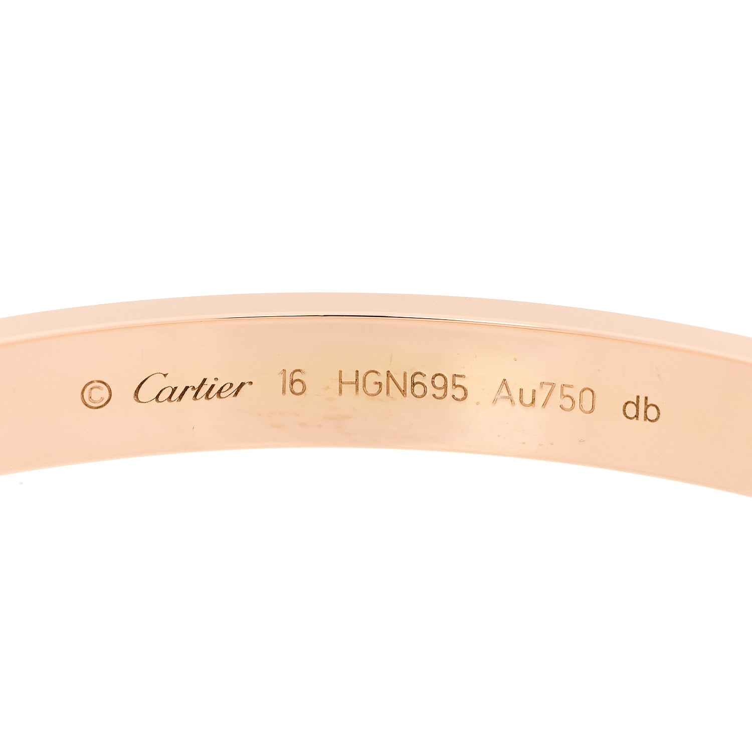 Cartier 18k Pink Gold Love Bracelet 16 5 of 10
