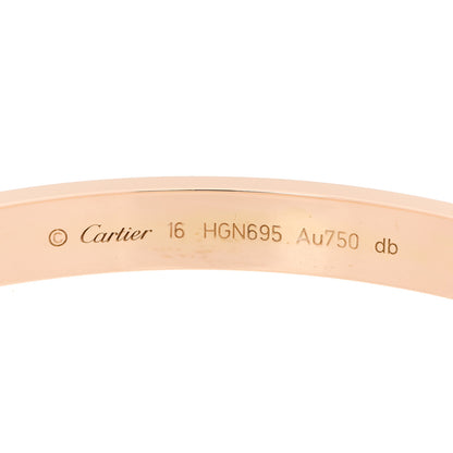Cartier 18k Pink Gold Love Bracelet 16 5 of 10
