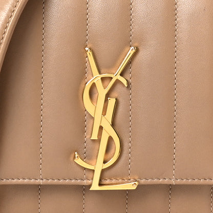 Saint Laurent Lambskin Matelasse Monogram Small Vicky Chain Bag Peru 8 of 12