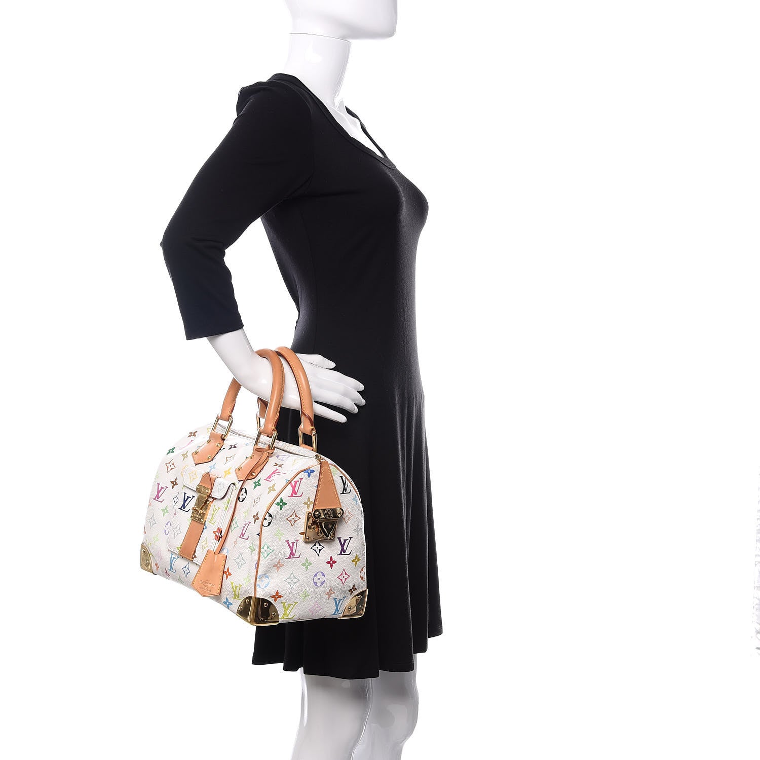 Louis Vuitton Monogram Multicolor Speedy 30 White 3 of 23