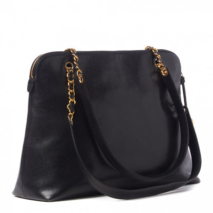 Chanel Caviar Large CC Shoulder Bag Black 3 of 10