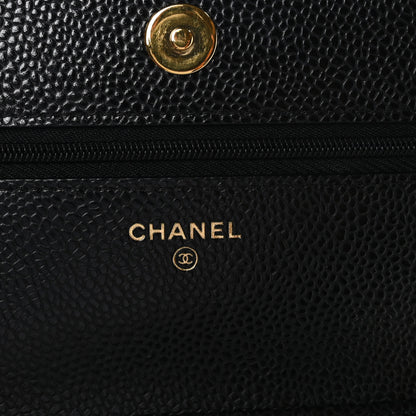 Chanel Caviar Quilted Wallet On Chain WOC Black 6 of 12