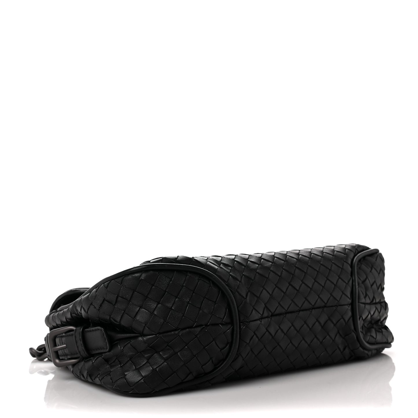 Nappa Intrecciato Rialto Shoulder Bag Black