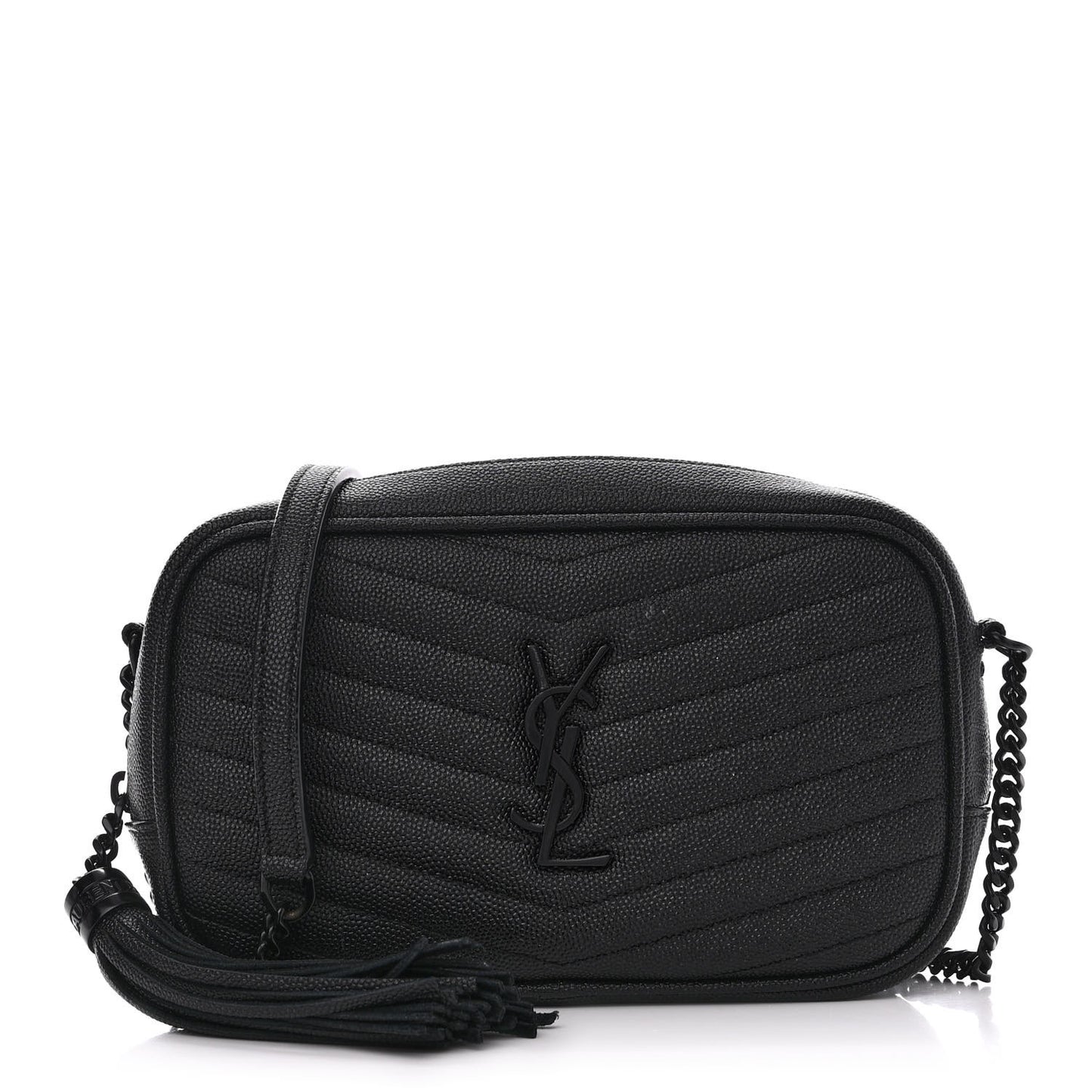 Grain De Poudre Matelasse Monochrome Monogram Mini Lou Camera Bag Black