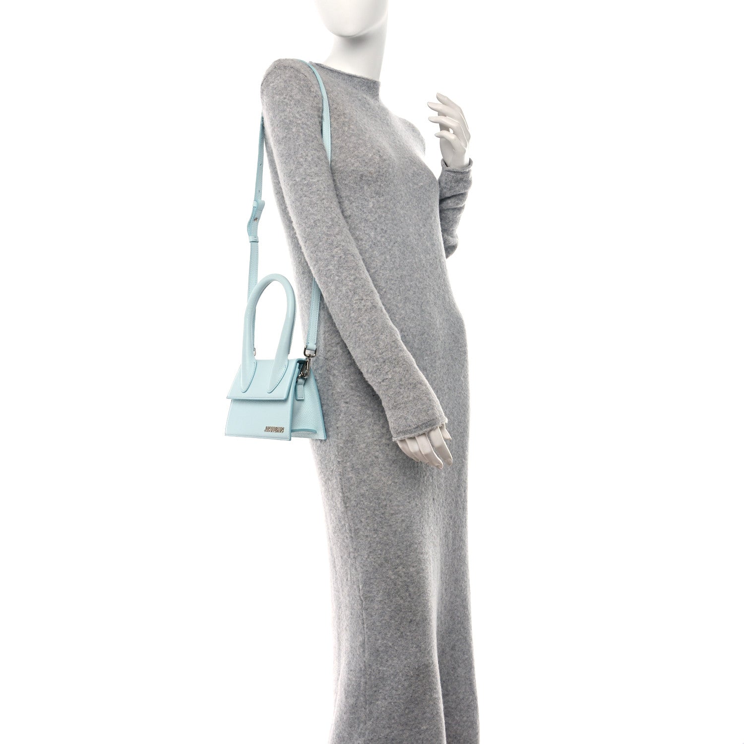 Jacquemus Grained Calfskin Le Chiquito Moyen Light Blue 3 of 10