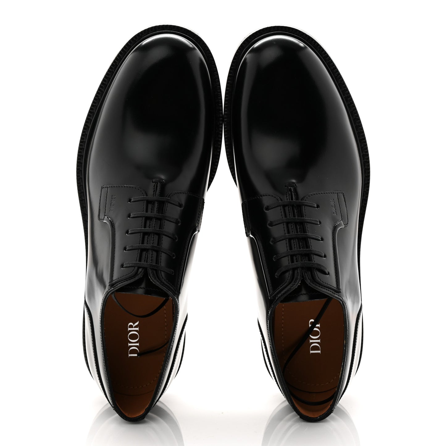 Calfskin Mens Derby Shoes 42 Black