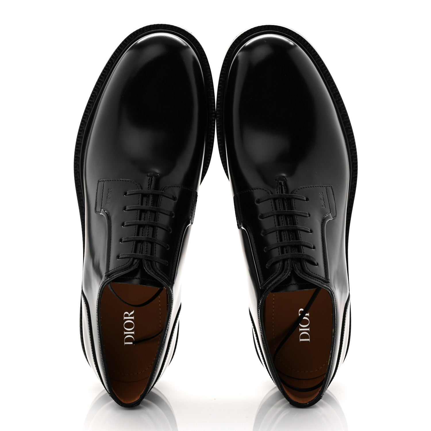 Christian Dior Calfskin Mens Derby Shoes 42 Black 5 of 10