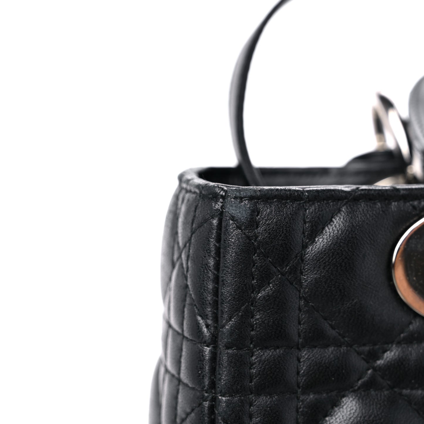 Lambskin Cannage Medium Lady Dior Black
