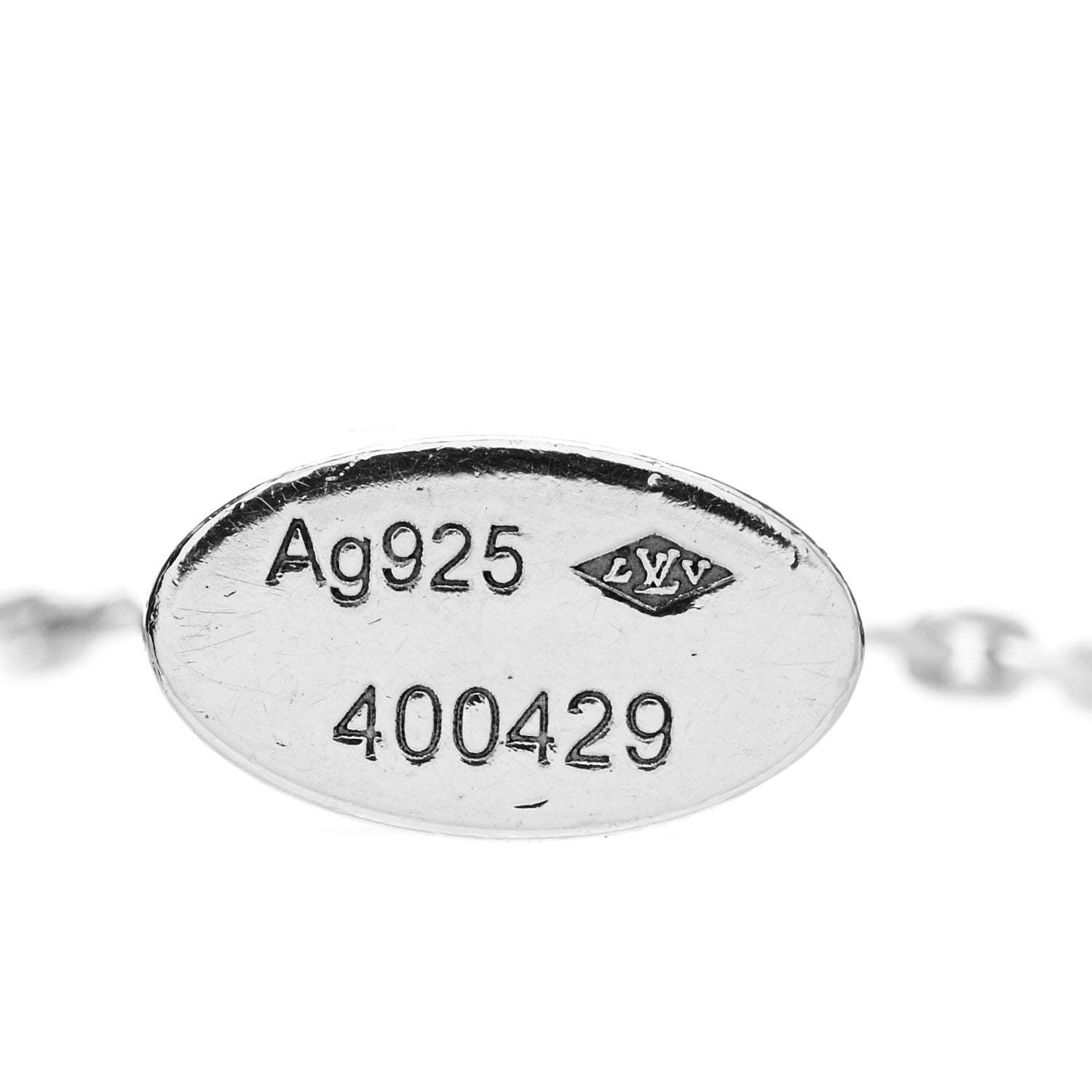 Louis Vuitton Sterling Silver Lockit Necklace 5 of 6