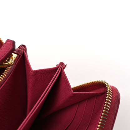 Prada Saffiano Metal Zip Around Wallet Peonia 8 of 9