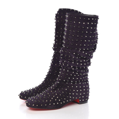 Christian Louboutin Veau Velours London Bridge Boots 40.5 Eclipse Gun Metal 3 of 12