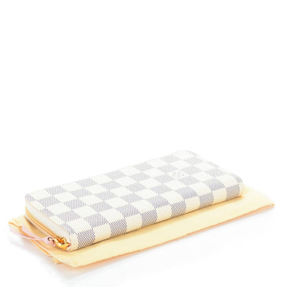 Louis Vuitton Damier Azur Clemence Wallet Rose Ballerine 4 of 7