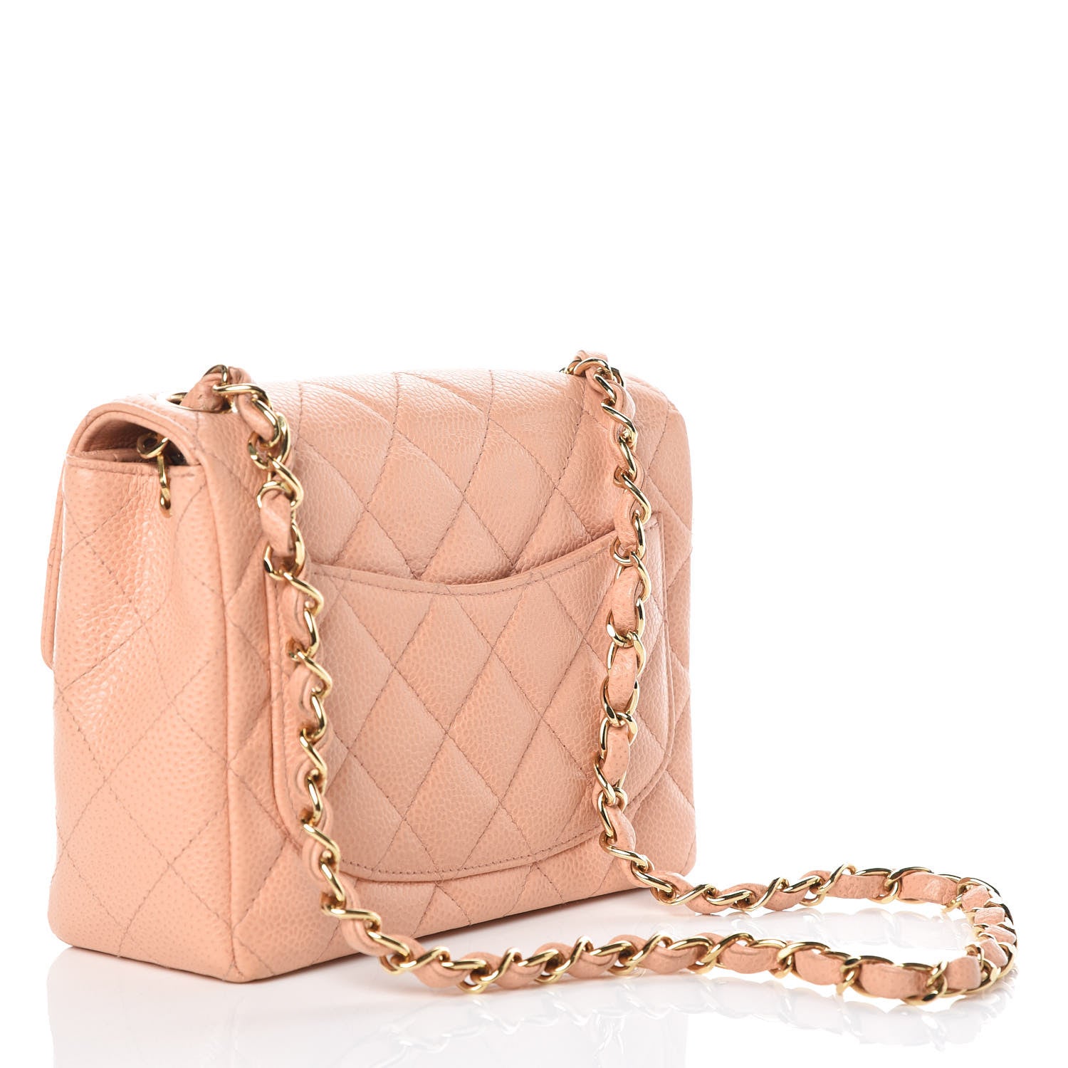 Chanel Caviar Quilted Mini Square Flap Pink 3 of 9